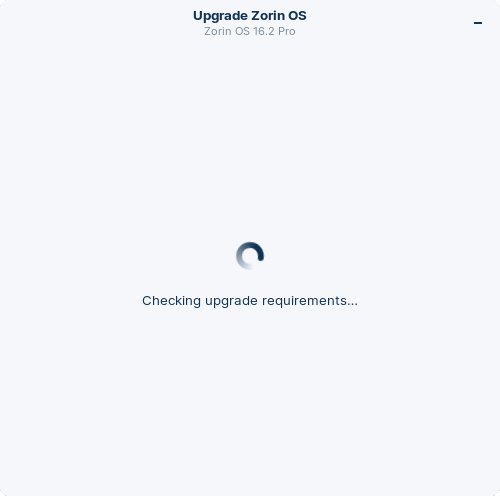 Checking upgrade requirements