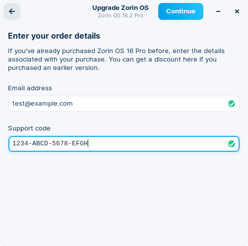 Enter your purchase details