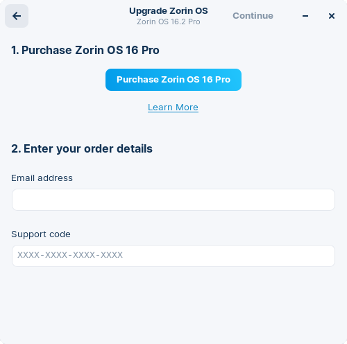 Purchase a new copy of Zorin OS Pro