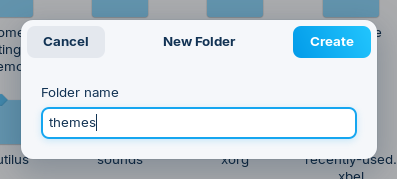 Creating a new themes folder